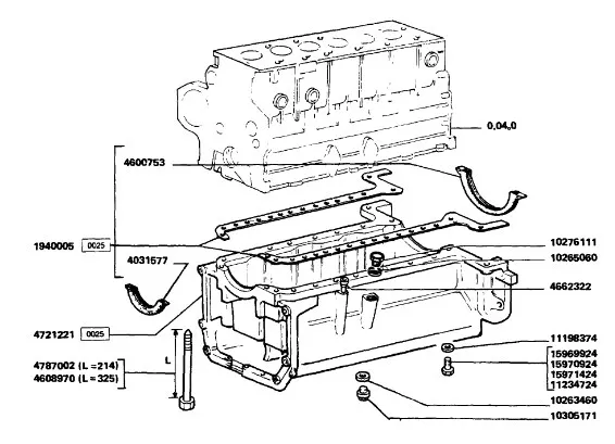 1940005 - Прокладка поддона ДВС тракторы Fiat до 04г.в.